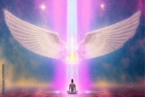 Divine Messengers: The Majestic Archangels. Generative AI.
