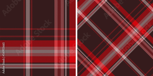 Plaid seamless vector pattern set.