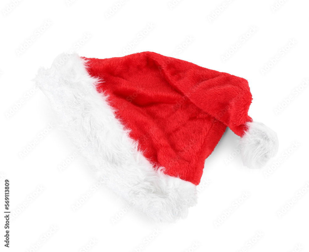 Santa hat on white background Santa hat on white background
