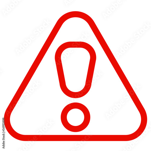 Icon caution error, sign danger precaution, beware exclamation triangle fatal