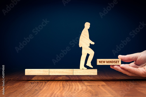Photography Change mindset to change stagnation to growth, concept