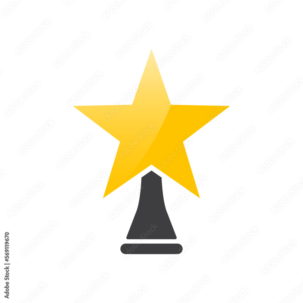 Trophy Winner, Star Vector Icon Illustration Trophy Winner, Star Vector Icon Illustration