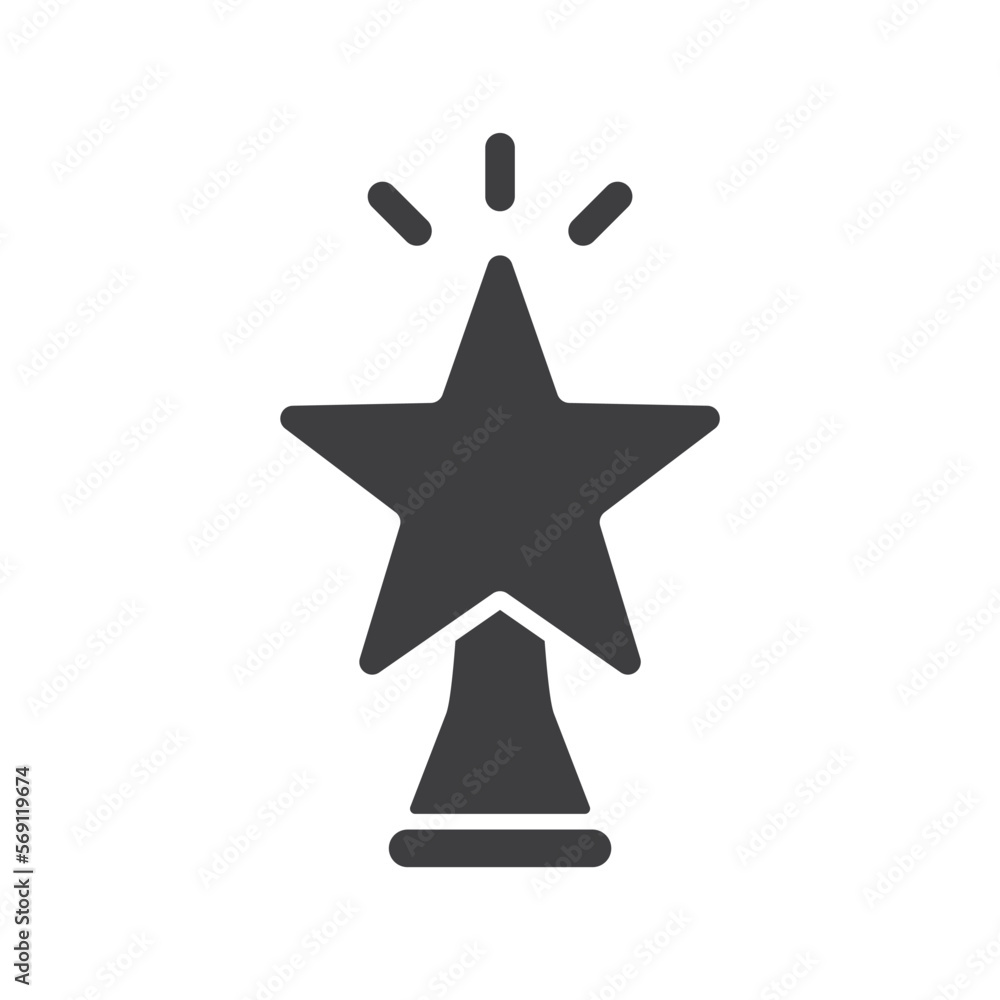 Trophy Winner, Star Vector Icon Illustration Trophy Winner, Star Vector Icon Illustration