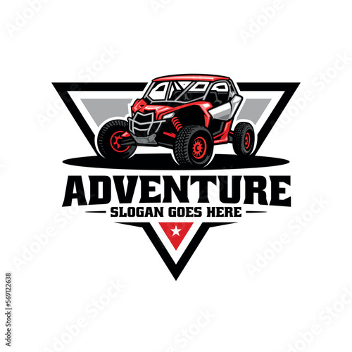 Adventure buggy vehicle illustration logo vector