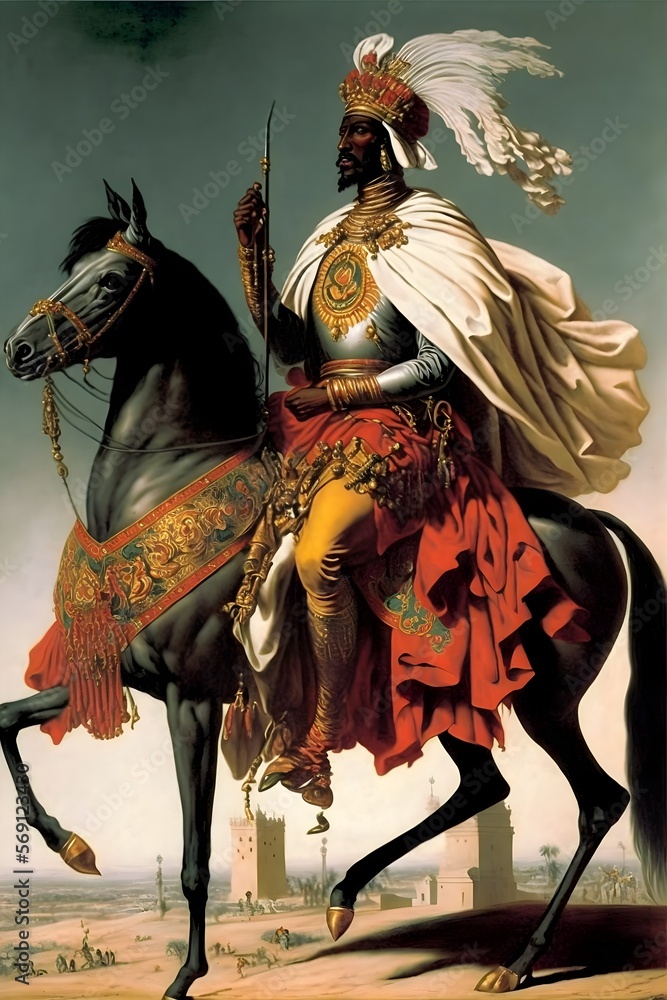 blackamoor warrior exploring Al Andalus 710 AD to 1492 AD The Iberian