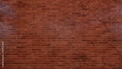 Exposed brick wall with old texture. 3d renders