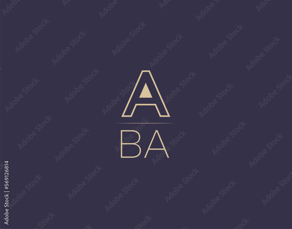 ABA letter logo design modern minimalist vector images ABA letter logo design modern minimalist vector images