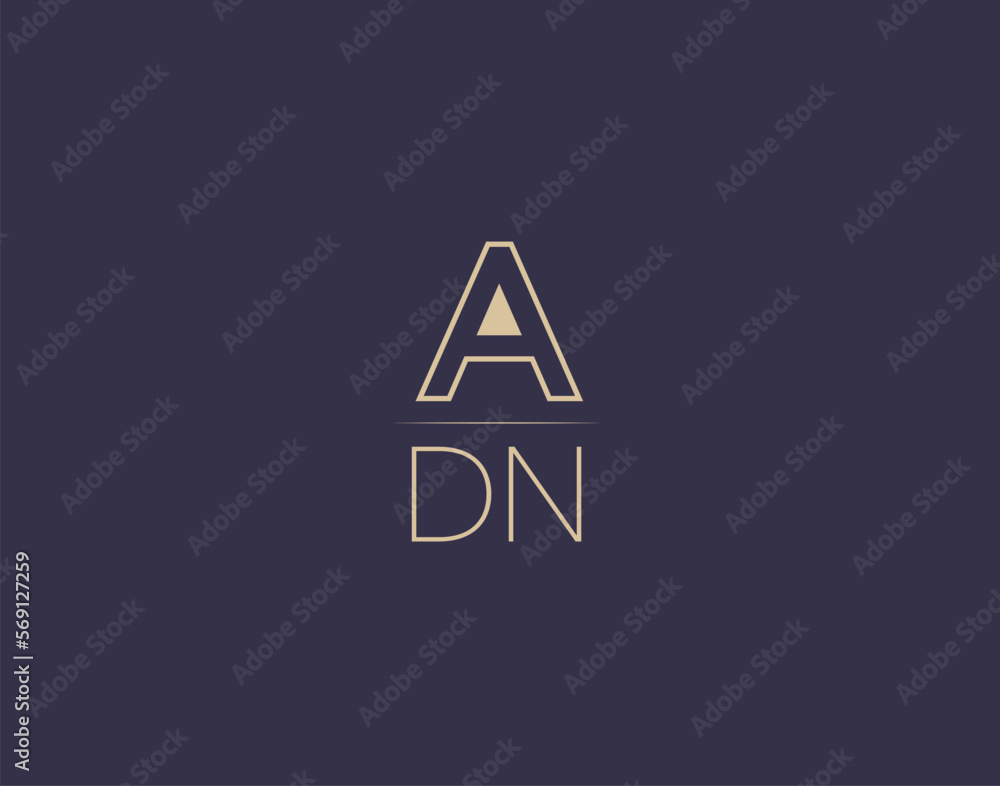 ADN letter logo design modern minimalist vector images ADN letter logo design modern minimalist vector images