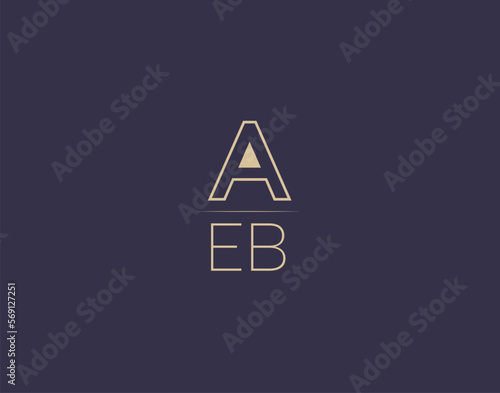 AEB letter logo design modern minimalist vector images photo