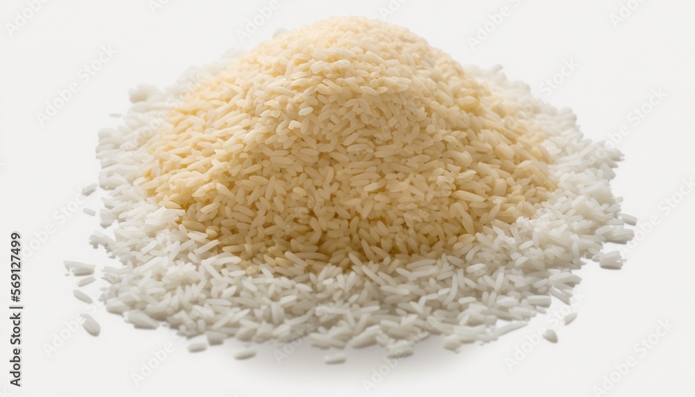 a pile of white rice on a white background with a white background and a white background generative ai a pile of white rice on a white background with a white background and a white background generative ai