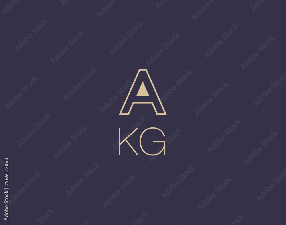 AKG letter logo design modern minimalist vector images AKG letter logo design modern minimalist vector images