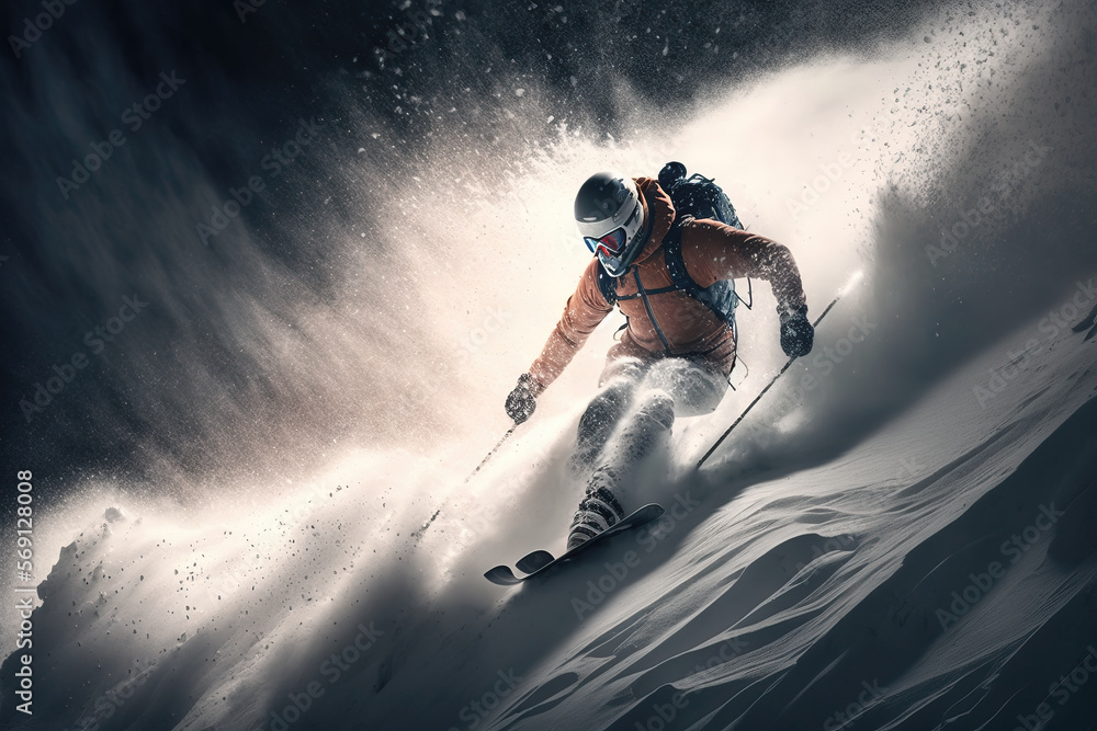 person in the snow, ski, snowboard person in the snow, ski, snowboard
