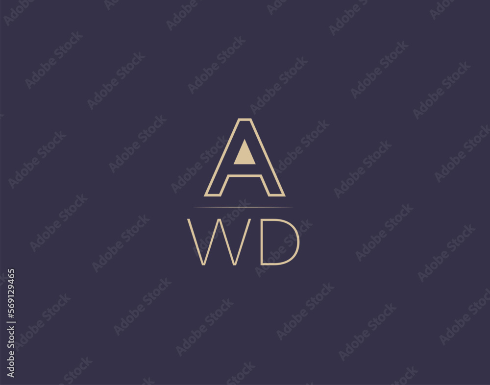 AWD letter logo design modern minimalist vector images AWD letter logo design modern minimalist vector images