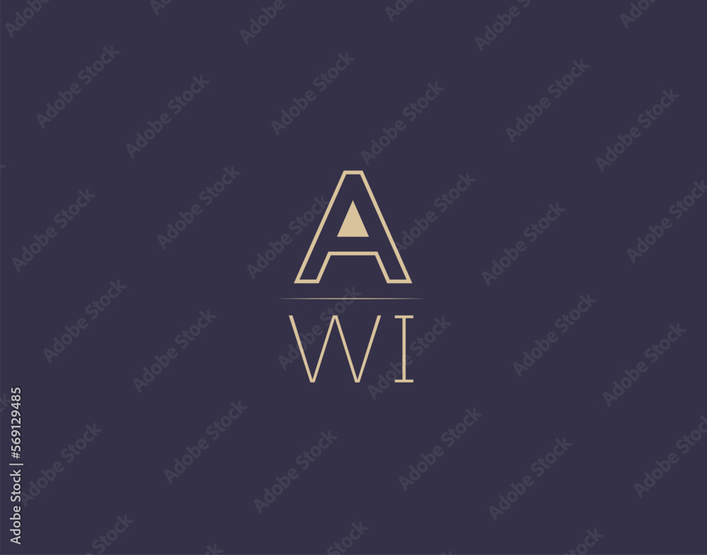 AWI letter logo design modern minimalist vector images AWI letter logo design modern minimalist vector images