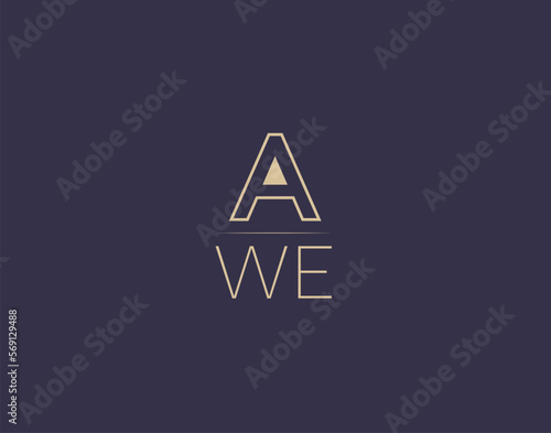 AWE letter logo design modern minimalist vector images