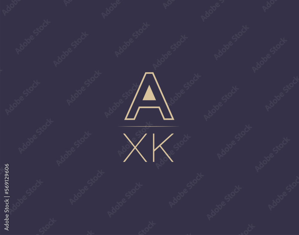 AXK letter logo design modern minimalist vector images AXK letter logo design modern minimalist vector images