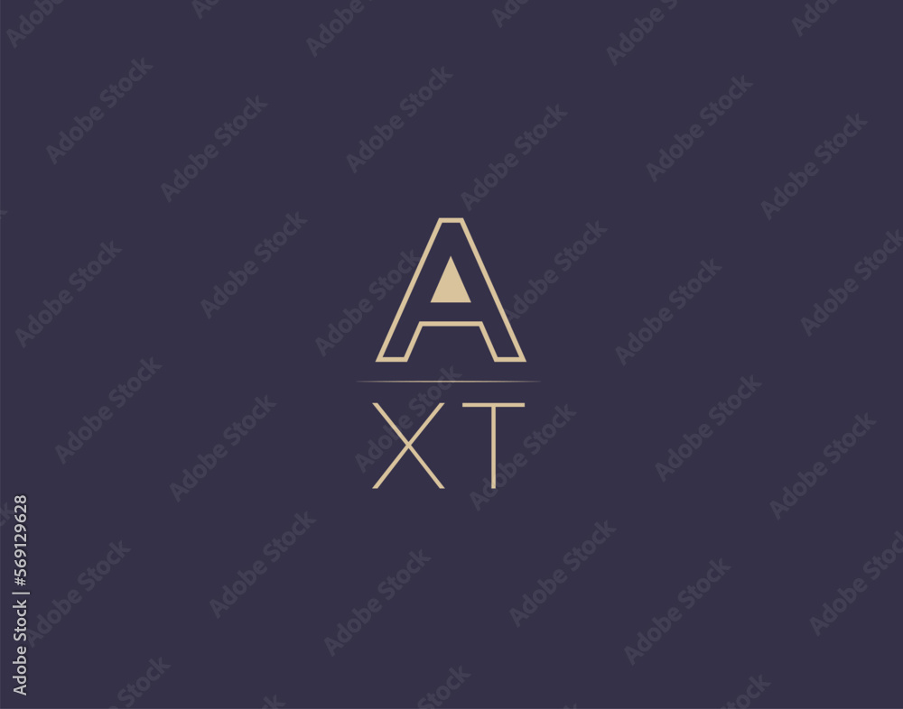 AXT letter logo design modern minimalist vector images AXT letter logo design modern minimalist vector images