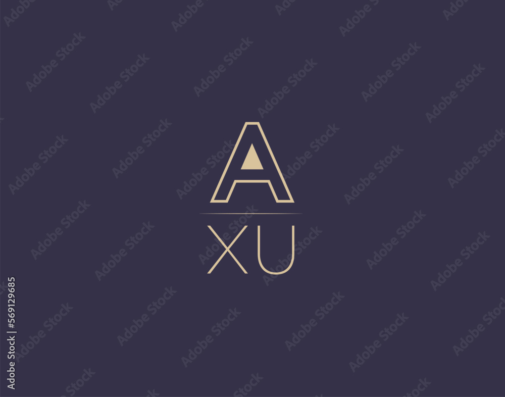 AXU letter logo design modern minimalist vector images AXU letter logo design modern minimalist vector images