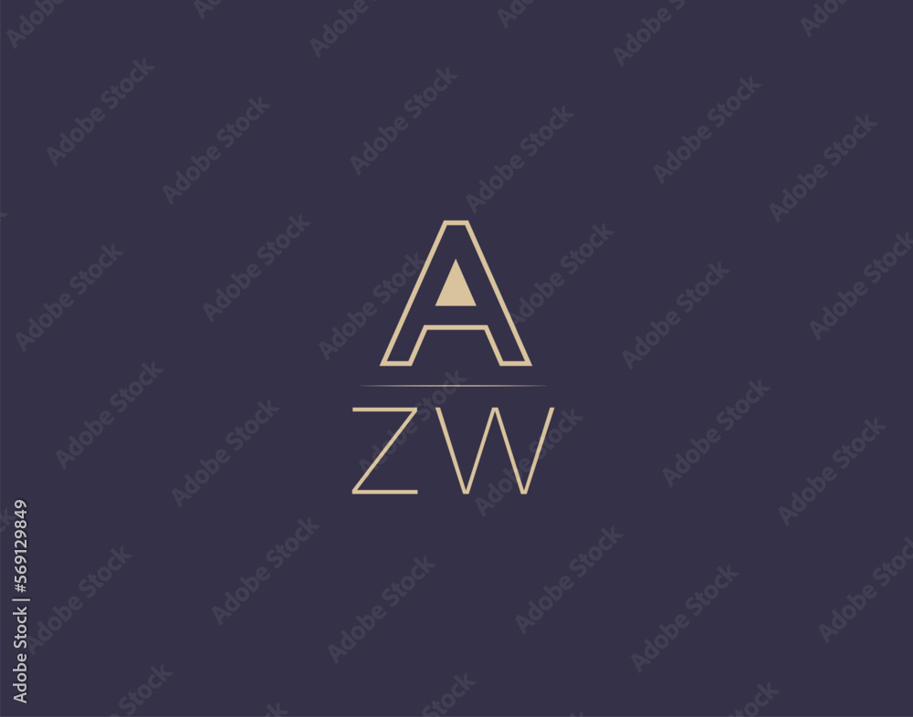 AZW letter logo design modern minimalist vector images AZW letter logo design modern minimalist vector images