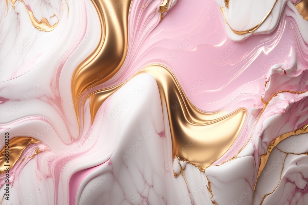 abstract background in pink and gold made with generative ai