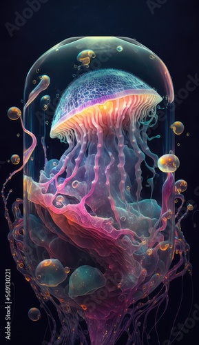 jellyfish made with generated ai