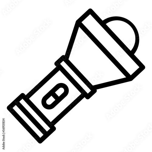 Vector Design Flashlight Icon Style