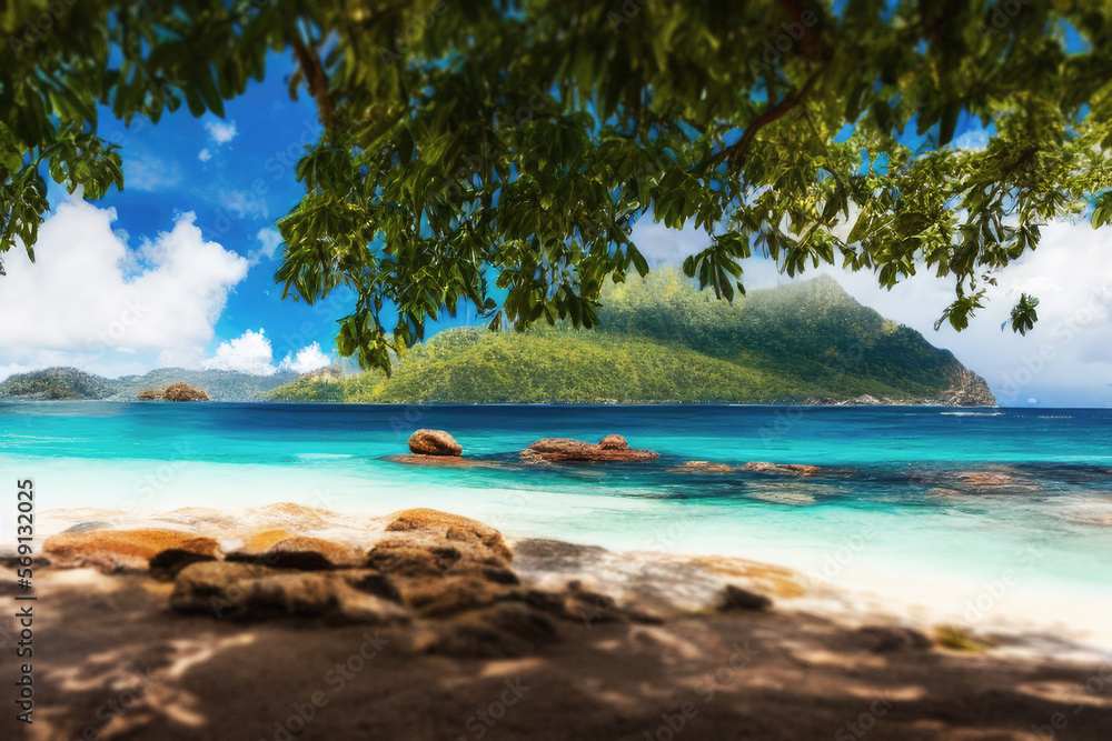 Fototapeta premium exploring the beach with trees in Bali