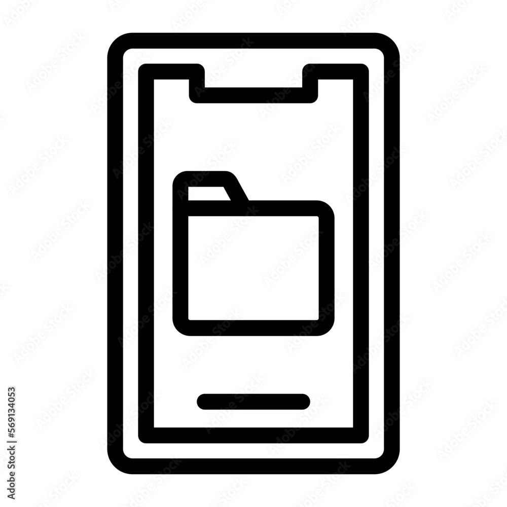Vector Design Mobile Folder Icon Style Vector Design Mobile Folder Icon Style