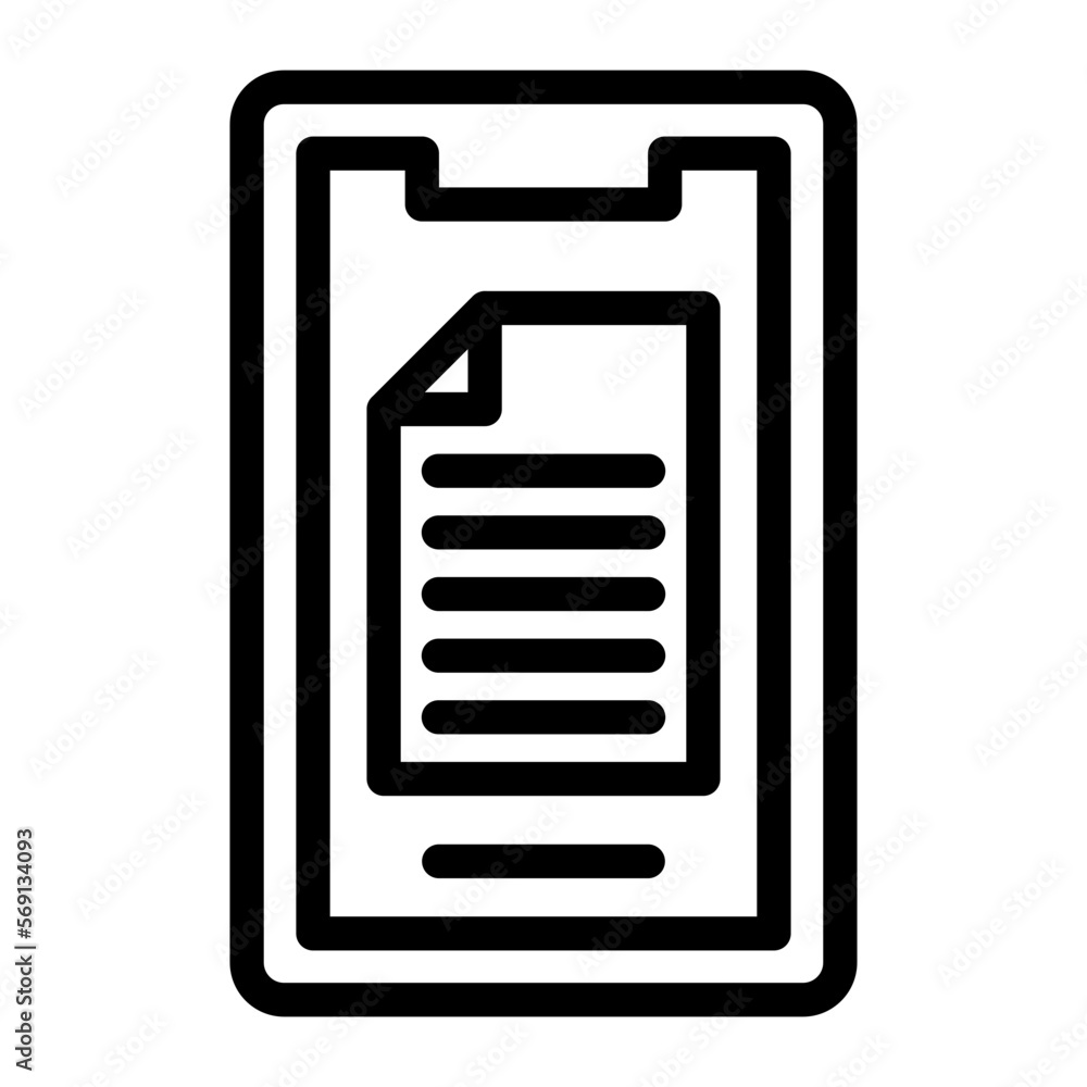 Vector Design Mobile Note Icon Style Vector Design Mobile Note Icon Style
