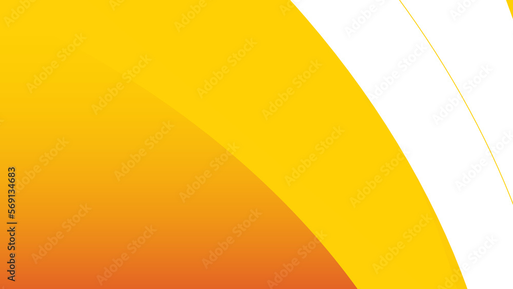 White orange smoke on yellow background. Wavy geometric background.