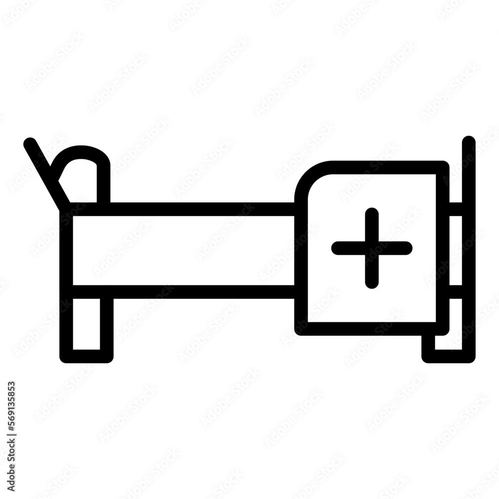Vector Design Hospital Bed Icon Style Vector Design Hospital Bed Icon Style