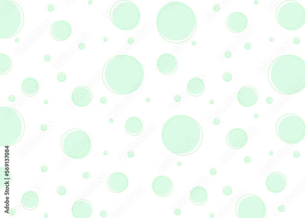 パステルカラーの泡イメージ　ミントグリーン
