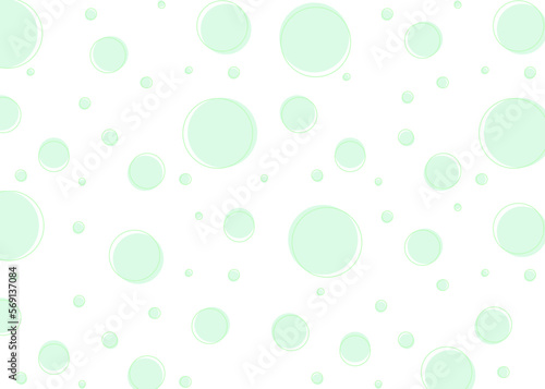 パステルカラーの泡イメージ ミントグリーン
