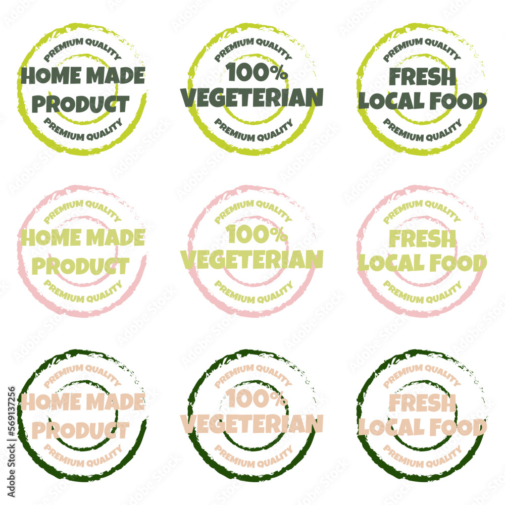 Obraz premium Eco, bio, organic and natural products sticker, label, badge and logo. Ecology icon. Logo template with green leaves for organic and eco friendly products. Vector illustration