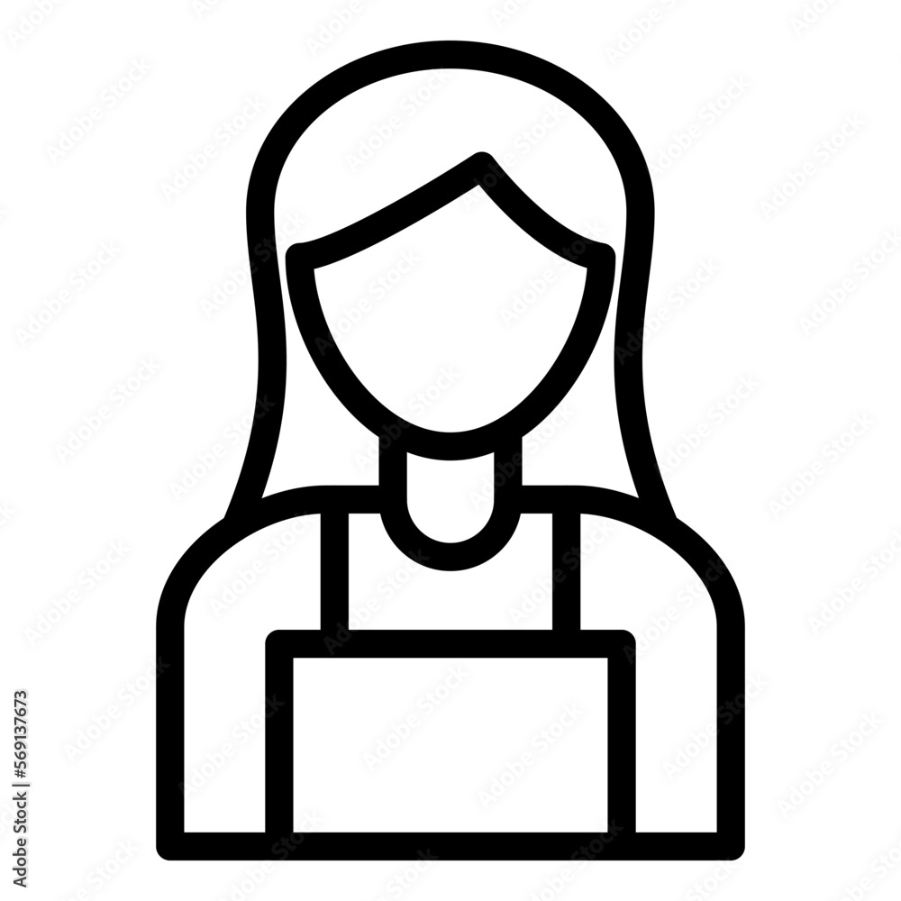 Vector Design Lady Seller Icon Style