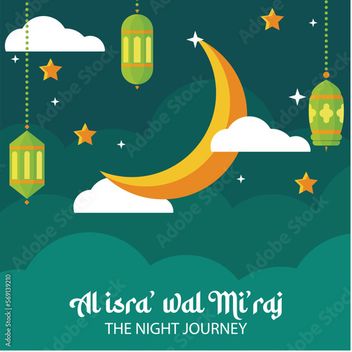 isra' mi'raj mosleem event, for banner, flyer, comercial use, etc
