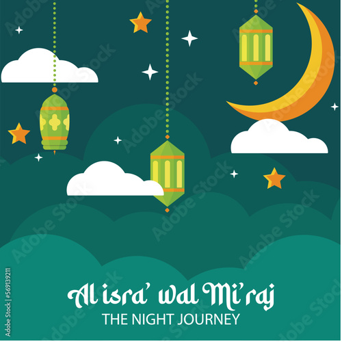 isra' mi'raj mosleem event, for banner, flyer, comercial use, etc
