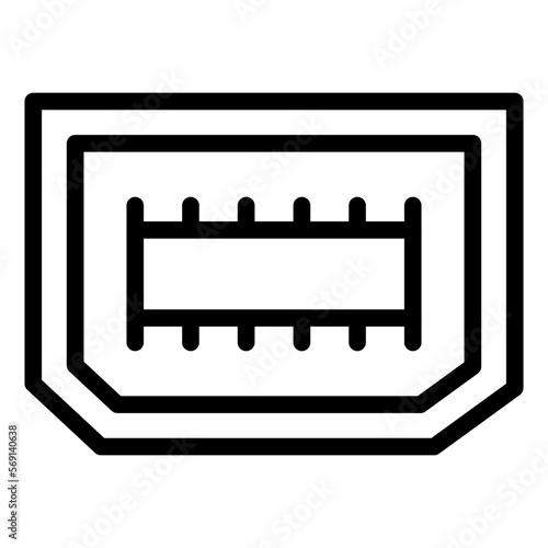 Vector Design Hdmi Port Icon Style