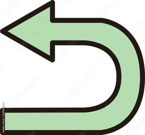 カラービジネスアイコン　リターン