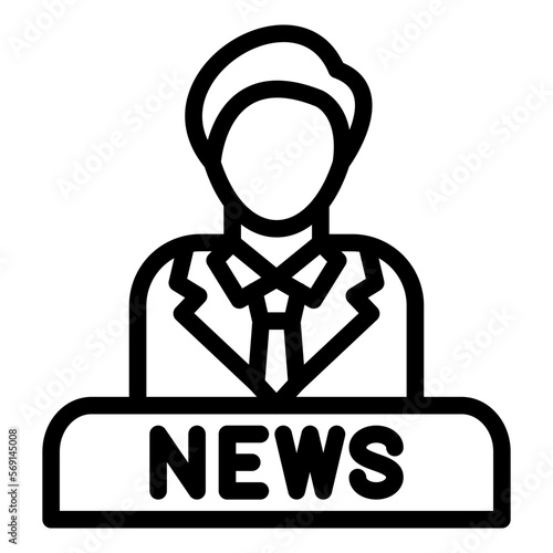 Vector Design News Anchor Icon Style