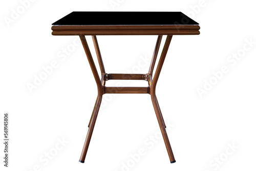Table with black glass on top
