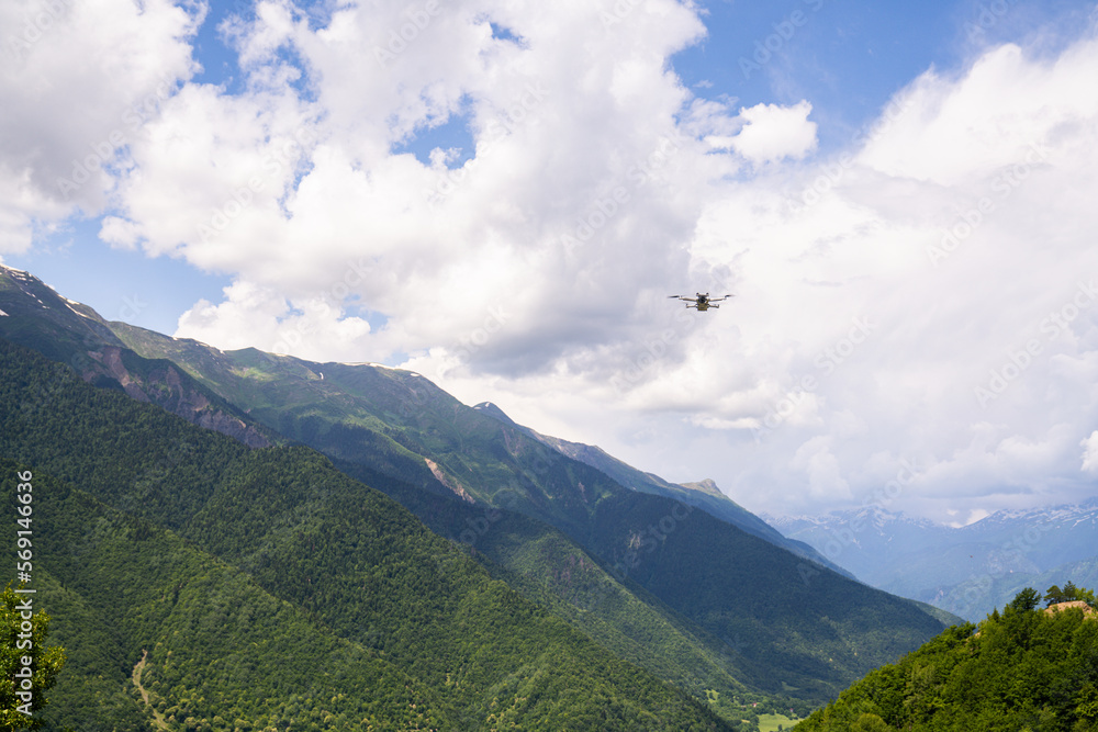 Mountains in Georgia Mestia Luftbild Drohne