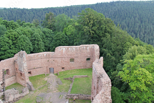 Obraz na płótnie The ruin of the Castle of Wagenbourg Engenthal Alsace France w salonie