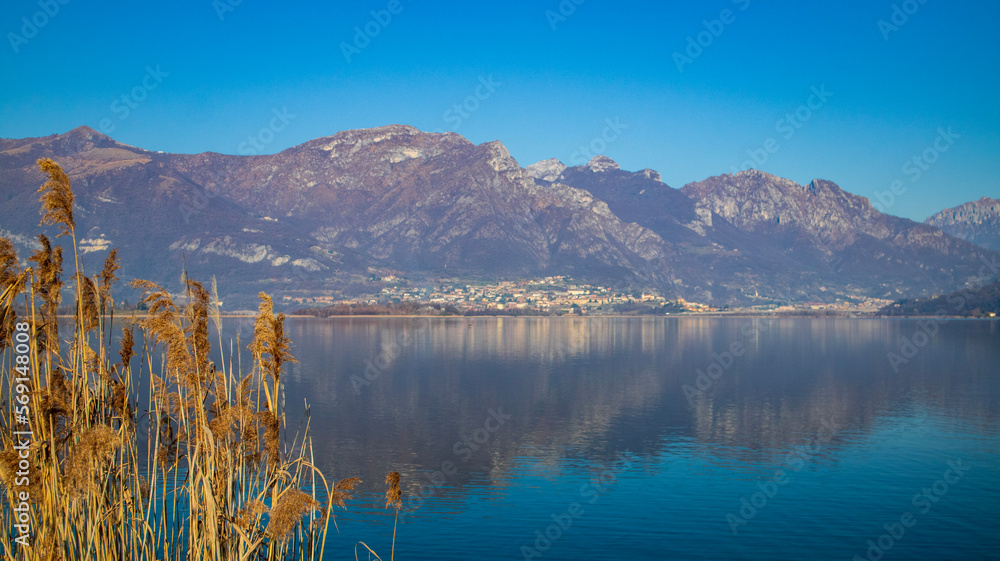 lake in the morning, Lecco, Italy