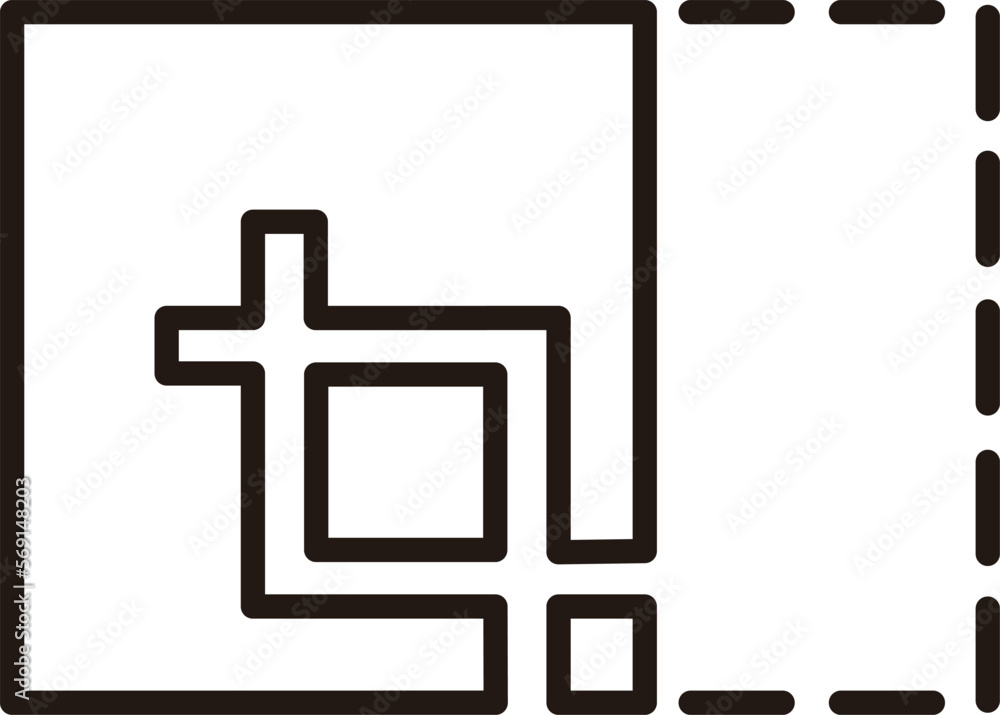 Obraz premium 線画ビジネスアイコン トリミング