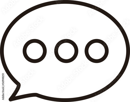 線画ビジネスアイコン　会話