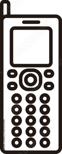 線画ビジネスアイコン　携帯電話