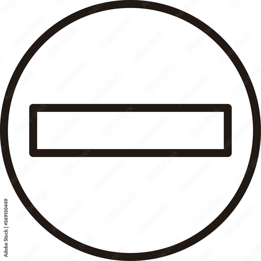線画ビジネスアイコン 進入禁止 線画ビジネスアイコン 進入禁止