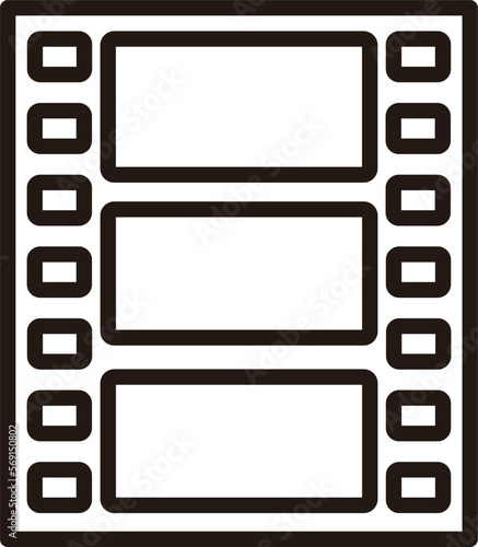 線画ビジネスアイコン　フィルム