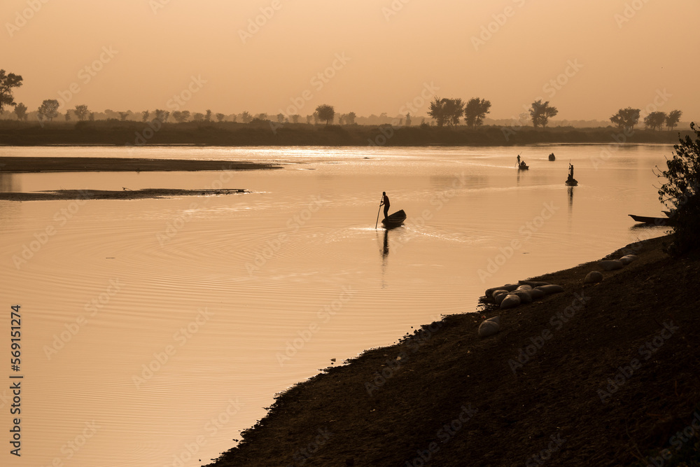 Río Logone, frontera Chad-Camerún